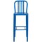 Merrick Lane Santorini 30 Inch Galvanized Steel Indoor/Outdoor Counter Bar Stool With Slatted Back And Powder Coated Finish